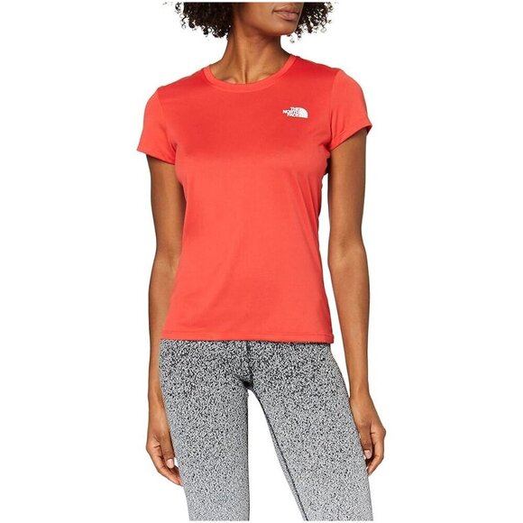 The North Face Women's Red REAXION AMP CREW T-Shirt Size: M - Picture 1 of 3